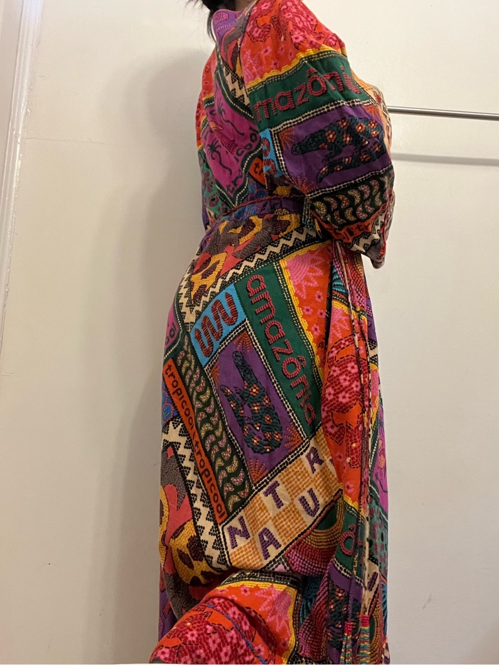 AG26 Farm Rio Dotted Patchwork Midi Dress - Picture 8 of 14